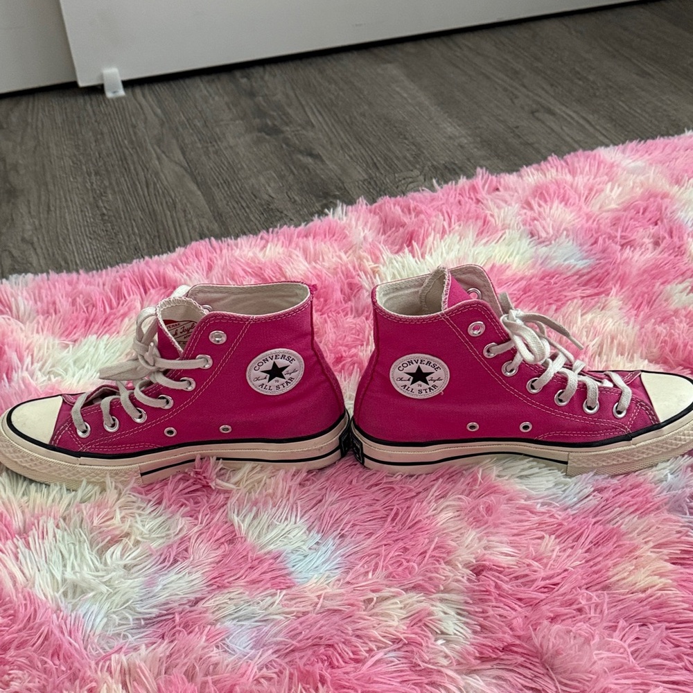 Chuck Taylor 70 Converse Pink Canvas High-Top Sneakers - Picture 4 of 8